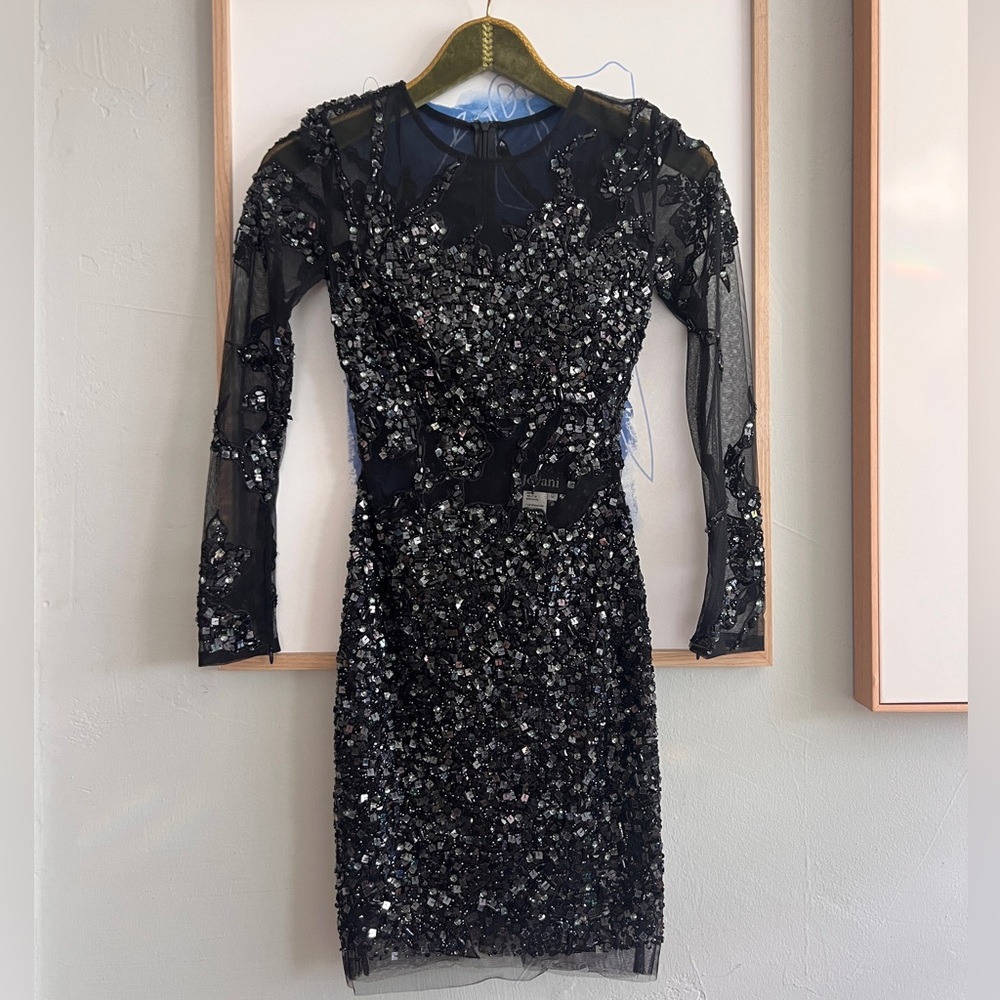Jovani black sequin dress Size 0